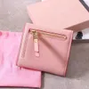 Luxury Mius Purse Designer Wallet Card Pack Handbag Purse Women's Three-Fold plånböcker Kort kortväska Kuvert Nollväska LEATH2042