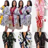 Frauen US Dollar Print Home Coat Bandage Langes Kleid Lässige Mode Sexy Cardigan Nachtclub Kleidung Lose Robe Bademantel Housewear