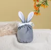 Party Supplies 8 F￤rger Velvet Easter Bunny Bag Easter Presentp￥se Blank Sublimering Bag For Kids Easter SN633