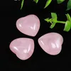 20x9mm Arts and Crafts Heart Statue Natural Stone Carved Decoration Rose Quartz Hand Polished Healing Crystal Reiki Trinket Gift Room Ornament