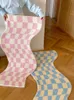 Tapete de quarto de checkerboard de xadrez de carpete da moda moderna clássica de treliça Lattice Sala de estar poliéster fofo girly ig decoração home tapete 230207