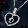 Pendentif Colliers Sier Plaqué Lettre Y Collier 26 Lettres Zircon Amour Bijoux 18 Pouces Chaîne Drop Delivery Pendentifs Dhgarden Dhzxi