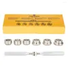 Assista kits de reparo 7pcs Professional Meder Opener Watchmaker Tools Back capa Ferramenta de padrão de dente de capa