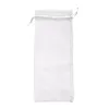 Cadeau cadeau 30pcs élégant sac de vin de champagne partie transparente couverture de bouteille de mariage conception de cordon de maille fine maison pochette en organza