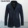 Mens Suits Blazers Denim Blazer Male Suit Oversized Fashion Cotton Vintage 4XL Blue Coat Jacket Men Jeans BG2182 230207