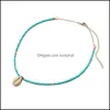 Collane con ciondolo Trendy Bohemia Nature Stone Shell Collana Gioielli Catena di perline Conch Choker Sexy Simple For Women Drop Delivery Pe Dhcn8