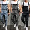 Jeans da uomo Youth Men High Street Elegante Slim Fit Bavaglino dritto Salopette casual da uomo in cotone di qualità semplice Pantaloni in denim