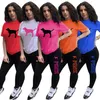 2024 Pink Designer Brand Suits Cotton Tracksuits Women Outsits Summer Short Sleeve T-Shirt Pants اثنين