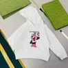 Nouvelle mode enfants sweats garçons filles sweats à capuche en vrac mode lettre vague imprimé streetwear hauts pull enfants décontracté sweat bébé vêtements blanc