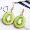 Dangle Earrings Chandelier Korea Cute Fruit Lady Strawberry Green Kiwi Grapefruit Watermelon GirlEarringsdangle