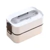 Dinnerware Sets Lunch Box Insulation Fresh Keep Storage Container Bento ABS Microwave Oven Boxes Travel Picnic School Work