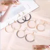 Dangle Chandelier Bohemian Handmade Glass Beaded Hoop Earring For Women Colorf Gold Alloy Drop Fashion Jewelry Gift Delivery Earrin Dh9Yy