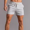 Herren-Shorts, weiße Track-Jogger-Fleece-Shorts, leicht, atmungsaktiv, weich, Sportbekleidung, Fitnessstudio, Training, Jogger, Sommerhose, Y2302