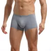 Underpants Men's Sexy Breathable Boxer Underwear Men Solid Color Fitness Trunks Panties G-string