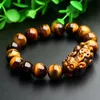 Strand Beaded Strands 6pc 12mm Natural Stone/stone/Tiger Eye/ Stone Gem Pi Yao /Pi Xiu Bracelet For Wealth