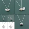 Pendant Necklaces Natural Freshwater Pearl Shell For Women Classic Charm Jewelry Statement Openable Pendants Sier Necklace Drop Deliv Dhxag