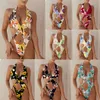 Le donne estive designer incrociano un pezzo sexy bikini Hollow Print e costumi da bagno tinta unita costumi da bagno costumi da bagno px0731 costumi da bagno moda mare