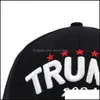 Boll Caps 2024 Trump Presidentval Cap Hat Baseball Justerbar hastighet Rebound Cotton Sports DHF5983 918 Drop Delivery Fashion Dhizw