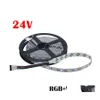 Paski LED DC 24V Light Pasek 5050 SMD RGBW RGBWW 5M 60LEP/M ELEATYJNE NEON TAPE BEZ WODNOOD LAMP TV DRIVE DOBROWA LIGHT Dhyai