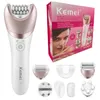 Epilator Kemei 8001 5in1 Kvinnor Epilator Electric Female Shaver Body Hair Removal Rechargeble Lady Razor Legs Underarms Wet Dry 230206