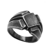 Bagues de cluster Arrivée Bague pour hommes Nordic Vintage Noir Scandinave Party Bijoux Taille 7-14