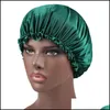 Bonnet / Crâne Casquettes Élastique Femmes Satin Bonnet Turban Chapeau Chapeaux Chimio Bonnets Soie Donna Sommeil Cap Dames Cheveux Er Wmtheb Queen66 49 Dhcly