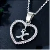 Pendentif Colliers En Gros Or Blanc Plaqué Lettre K Collier 26 Lettres Zircon Amour Bijoux 18 Pouces Chaîne Drop Delivery Dhgarden Dhhmq