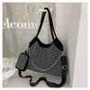 Stuff Sacks Popular diamond inlaid shoulder new style with large capacity autumn and winter Tote for cross-body women's bag