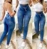 Women's Jeans Sexy Skinny Pants Autumn Fashion High Waisted Retro Blue Pencil Strech for Women 230206