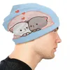 Beretten schattig paar kat mochi perzik en goma beanie cap unisex winter warme motorkap femme breien hoeden buiten schedels muts caps9576029