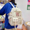 Schultaschen 2023 süße Frauen-Rucksack wasserdichte Nylon-Rucksäcke für Teenager Girl Multi-Tocket Lady Kawaii Laptop Book Pack Mochila