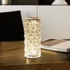 Night Lights 1 Set Desk Light Brightness Adjustable 3 Lighting Modes Bedside Faux Crystal LED Lamp