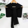 Scarves Knitted Shawl Ladies Air Conditioning Protect The Cervical Spine Knotted False Collar Scarf Women