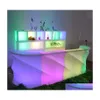 Mobili commerciali Illuminazione moderna Cambiamento di colore Ricaricabile Pe Led Alti tavoli da cocktail bar Contatore di consegna a goccia Giardino domestico Dh9Zr