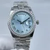 Lyxdesigner 2815 Classic Diamonds Wristwatch Automatisk mekanisk klockstorlek 41mm Sapphire Glass Vattentät funktionsrem med Diamond Woman's