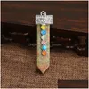Pendant Necklaces Natural Crystal Chakra Necklace Mens And Womens Seven Sword Type Drop Delivery Jewelry Pendants Dhgarden Dhktx