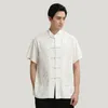 القمصان الخاصة بالرجال وصول القمصان الصينية الأزياء الصيفية على الطراز الصيفي ، قميص قمم القطن الصلب قميص القطن الصلب