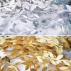 Decorative Flowers & Wreaths 10m Golden Color And Silver Rattan Artificial Foliagewreath Wedding Vine Decoration Fake Leaves Leaf Garland X7