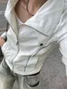 Dames Jassen Sweetown Street Style Zipper Fashion White Bomber Jackets Dames Zip Up Turn Down Collar Long Sleeve Black Outwear Korean Fashion 230207
