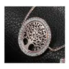 Chaîne de liaison mode Hollow Tree of Life Bracelets pour les femmes Ajustement des bijoux en acier inoxydable SIE Livraison Dh60c