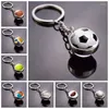 Keychains 100Pcs Football Basketball Keychain Glass Ball Cabochon Jewelry Sports Pendant Key Chain Soccer Volleyball Men Gifts
