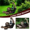 Andra evenemangspartiförsörjningar Zombie Lantern Creative Terror Halloween Outdoor Decoration Garden Yard Festival Staty med Battery Ornament 230206