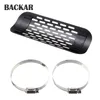 Motorcycle Exhaust System Backar Universal Styling Black Modified Pipe Muffler Heat Shield Cover Guard Fit For Most