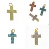 Charms 10pcs /Lot Gold Ploating Rhinestone Christian Cross Shape Charme voor babypen /doe -het -zelfarmband /ketting drop levering sieraden fi dhyde