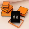 Gift Wrap Orange gift packaging jewelry storage ring necklace box rectangular sponge lined carton 0207