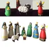 Party Decoration 9 Pieces Nativity Scene Manger Figurines Ställ julprydnad för bordsskivor