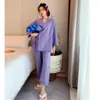 Vêtements ethniques Yukata Style japonais Kimono vêtements pyjamas peignoir articles ménagers coton sommeil pour adulte été ensemble mode Couple