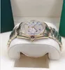 Orologio da donna di lusso Orologi automatici di moda classica con diamanti colorati Misura 36mm Vetro zaffiro Colore oro Donna Regalo di Natale