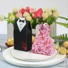 Gift Wrap Wedding Favor Candy Box Bride & Groom Dress Tuxedo Party With Ribbon Gifts Bag Souvenirs DIY Favours Paper Supplies