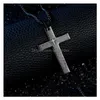 Pendanthalsband E -handel CE 24 tum Titanium Steel Bible Cross Scripture Fashion Mens religiösa halsband Direktförsäljning D DHGARDEN DHCWQ